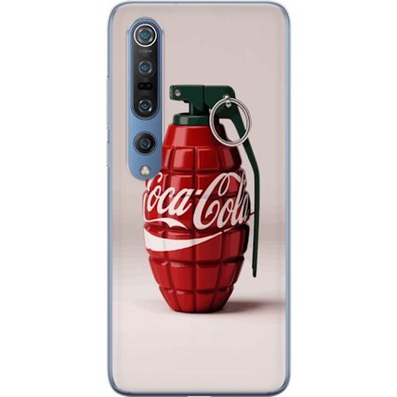 Yhteensopiva Puhelinkuori Xiaomi Xiaomi Mi 10 Pro 5G Taiteellinen kuva Coca Cola -granaatista punaisena ja vihreänä, pop-art-inspiroitu motiivi leik