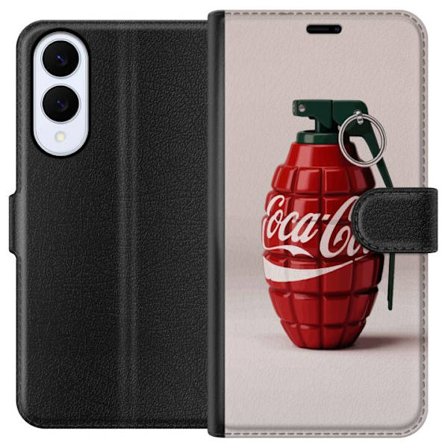 Kompatibelt Lommeboketui til Samsung Samsung Galaxy S25 Edge Kunstnerisk illustrasjon av Coca Cola granateple i rødt og grønt, pop art inspirert mot