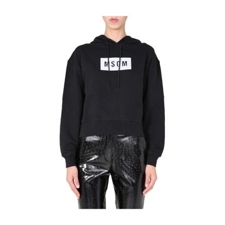 Msgm Regular FIT Hoodie Sort, Dame
