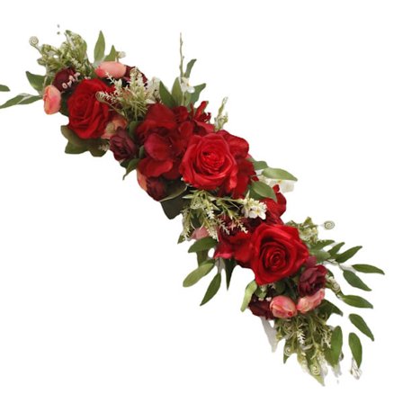 65 cm høy bryllupsbue blomst, farge rød