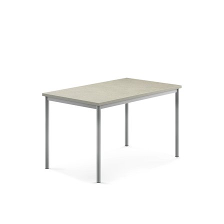 Tisch SONITUS, 1200x800x720 mm, Linoleum hellgrau, alugrau