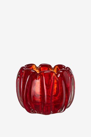 Wikholm Form - Lanterne med stearinlys Mila - Rød - Lysestaker & lykter - Fra Homeroom