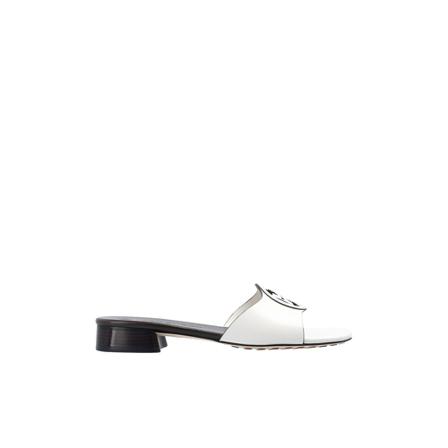 Tory Burch Miller leather mules Hvid, Dame Sandaler, Størrelse: 41 EU