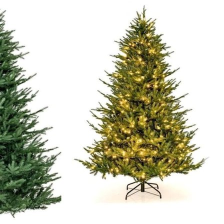 LED Juletræ 183cm COSTWAY 280 Lys Varm Hvid, 8 Lystilstande 788 Grene i PE og PVC Julepynt