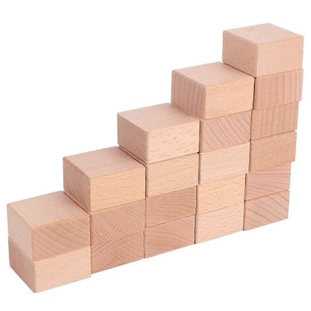 20 stk. træblokke, blanke, hårdt træ, gummistempelmonteringer, scrapbooking til gør-det-selv [YJD]