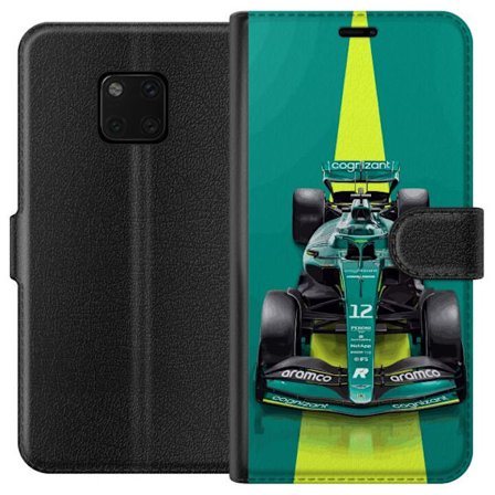 Kompatibelt Lommeboketui til Huawei Huawei Mate 20 Pro Aston Martin Formel 1-bil i grønt racingdesign med moderne studiofølelse