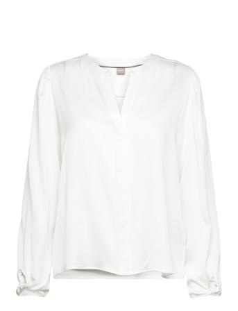 Biralana Bluse Langermet Hvit BOSS*Betinget Tilbud