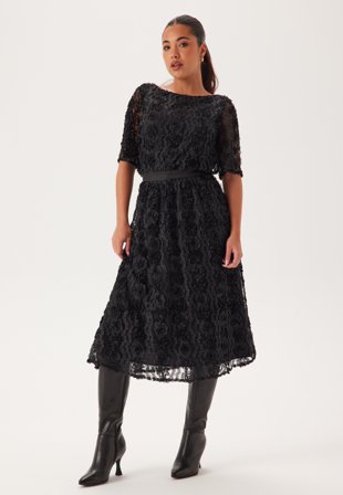 BUBBLEROOM 3D Flower Midi Skirt Klær
