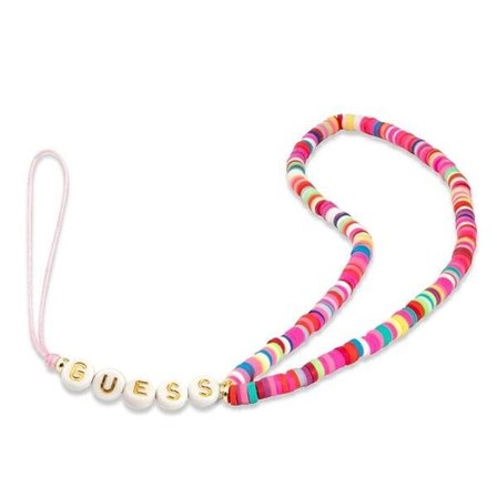 Guess vedhæng GUSTGMPP Telefonrem multicolor pink/multicolor pink Heishi Beads