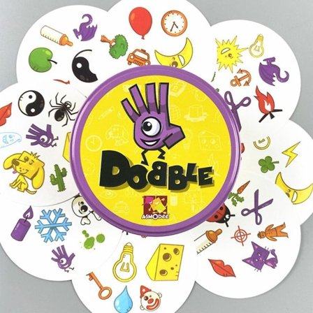 Spot It-kortspil til flere spillere Logisk ræsonnement Øvelsesbrætspil til familiesammenkomster[HK] Lilla gammel stil