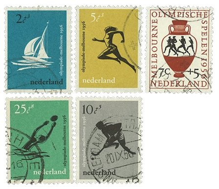 Holland 1956 - NVPH 676-80 - Stemplet