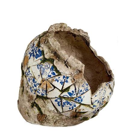 Dekorativ Trädgårdsfigur Vas Antikbehandlad Polyresin (29 X 27 X