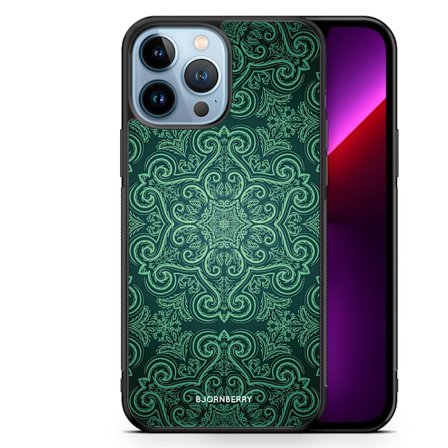 Bjornberry Skal iPhone 13 Pro Max - Grön Retromönster