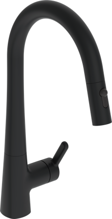 Oras Inspera Comfort 3032F-33 Kjøkkenkran med sidespak Matt svart, Baderom