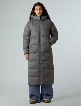 The North Face W Hydrenalite City Long Down Hooded Park - Grey - L