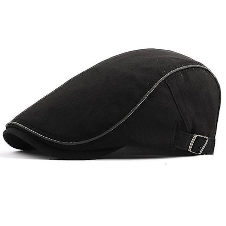 Herre Andebille Newsboy Gatsby Cap Cabbie Beret Flat Ivy Hatte(Sort)