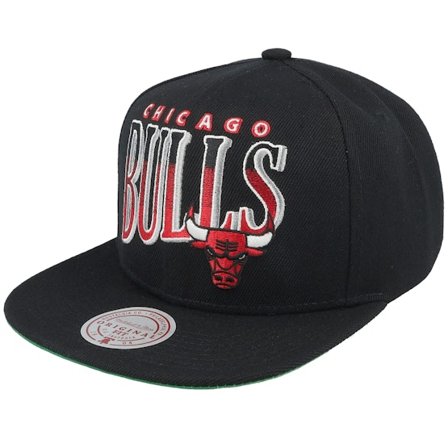 Mitchell & Ness - NBA Schwarz Snapback Cap - Chicago Bulls Line Work Black Snapback @ Hatstore