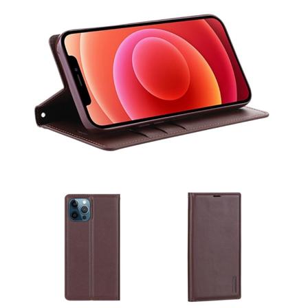 Gennemtænkt stilfuldt tegnebogscover - iPhone 12 Pro Max Brun