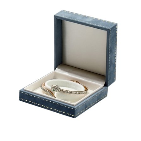 Lyxig Blue Velvet Armband Box