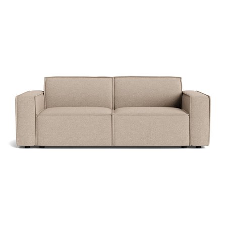 Lyon 3 personers sofa - Loop Beige - 224x98x80cm - Elegant & Komfortabel Sofa til Hjemmet - Perfekt til Hygge