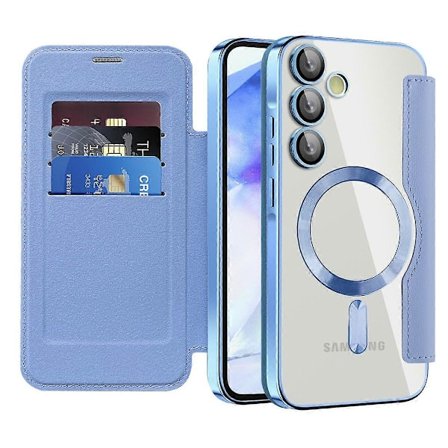 Samsung Galaxy A55 5G Magnetisk Etui - Læderkortholder med RFID-blokering, Flip Pung Etui Beskyttelsesetui Multicolor
