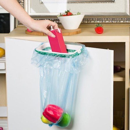 Plastik Køkken Hængende Affaldsposer Holder Hanger