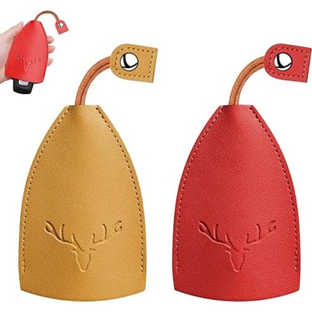 2-pack (röd+gul), lädernyckelhållare, stor kapacitet vatten