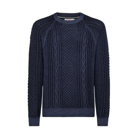 Sun68 Round-neck Strik Blå, Herre Strik