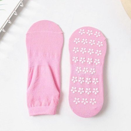 5 par Yoga Strømper Skridsikre Dame, Stopstrømper Herre, Skridsikre Strømper Dame, Yoga Strømper Skridsikre Dame pink