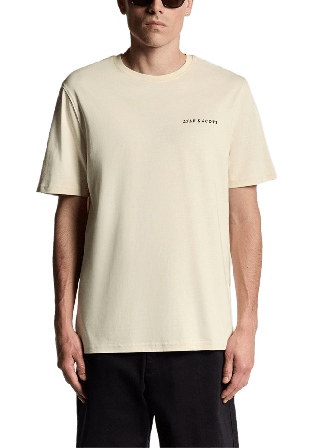 Lyle & Scott Script T-shirt T-shirts Herr Beige S