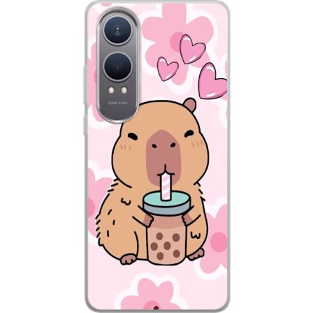 Kompatibelt Mobilskal till OnePlus OnePlus Nord CE4 Lite Kawaii Capybara Hjärtan Anime Stil Söt Design Djurmotiv TikTok Populärt Present Tjej
