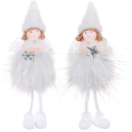 2 kpl joulukoristeita ripustettava enkeli joulukuusen kulma koristelu