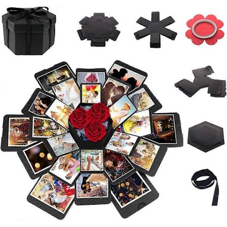 Eksplosions Gaveæske, DIY Fotoalbum Scrapbooking, Overraskelses Kærlighedsæske til Bryllupsdag, Fødselsdagsfest