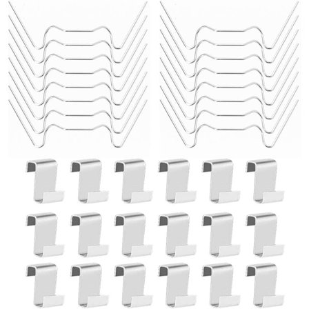 150-pack växthusglasningsklämmor, med 75 W-trådklämmor för växthusglasning och 75 Z-överlappningsklämmor för växthusglasning för växthusfixering