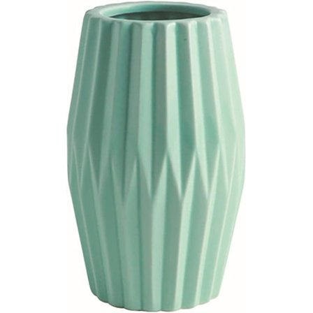 Vase dekorasjon korall, stue dekorasjon keramisk blomst (cyan, 8.8*14.2CM)