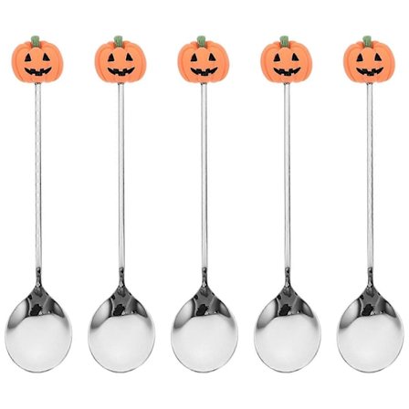 6 stk. Halloween Skeer Rustfrit Stål Kage Skeer Græskar Skeer Dessert Skeer Halloween Service (FMY)