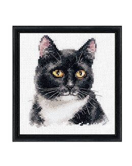 Broderikit Billede Sort Kat - Arti Balta