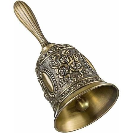 2024 Bell, Bell, Restaurant Serveringsklokke, Bordklokke Klassisk Klokke For Skole, Resepsjonsmiddag, Hotelltjeneste, Bronse, 5,5 X 5,5 X 11,3 Cm