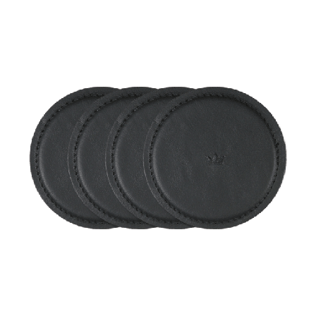 Dutchdeluxes Glasunderlägg 4pack 10ø Serveringstillbehör Unisex Svart ONESIZE