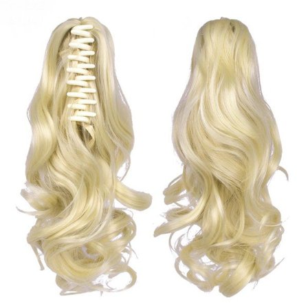 IC Hestehaleforlengelse Klø Langt Krøllete Bølget Hår Kjeve Klemme Syntetisk Frisyre Parykk null - D