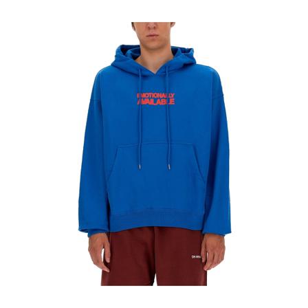 Off White, Sweatshirts Blauw, Heren, Maat:M,print