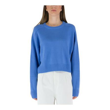 Loulou Studio Round-neck Strik Blå, Dame Striktrøjer