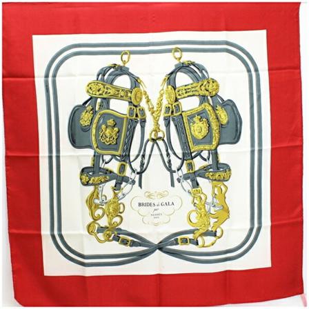 Hermès Vintage Scarves Rød, Dame Vintage Accessories, Størrelse: ONE Size