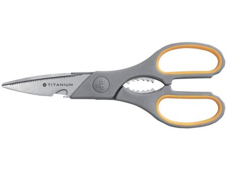 Westcott Multifunktionell sax med Softgrip-grepp, titanbelagda stålblad med rak spets, 211 mm, gult och grått handtag - Lyreco - Kontorsmaterial - 