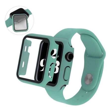 Apple Watch Series 3/2/1 38mm cover with tempered glass + watch band - Green