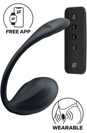 Satisfyer Gerippte Blütenblatt App Vibrator Schwarz