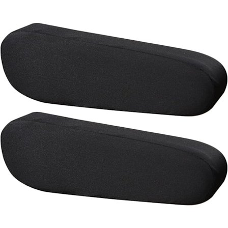 Par Armlenetrekk for forseter, vaskbart elastisk armlenetrekk for kontorstol, universelt armlenetrekk for bilforsete med elastisk lukking (svart)