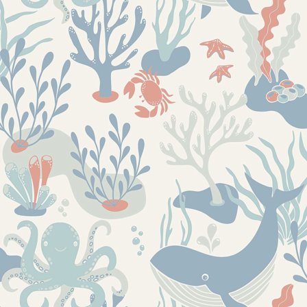 Duro Tapetprov, Havet är djupt 611-02P Hav & Land, Blå, L, , Färg & tapeter