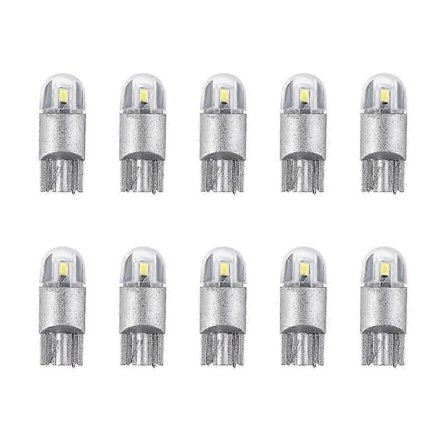 10 st Canbus T10 168 194 W5W 6000K LED-lampa för kupolbelysning, registreringsskylt, sidomarkering, vit