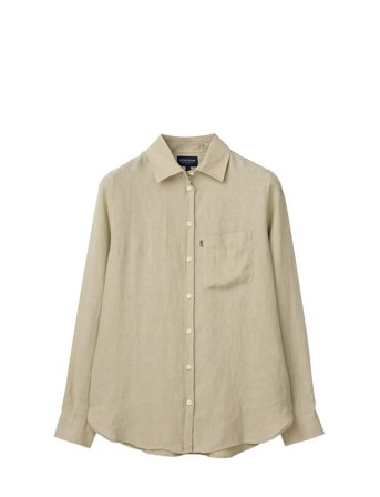 Classic Linen Shirt Tops Shirts Long-sleeved Green Lexington Clothing